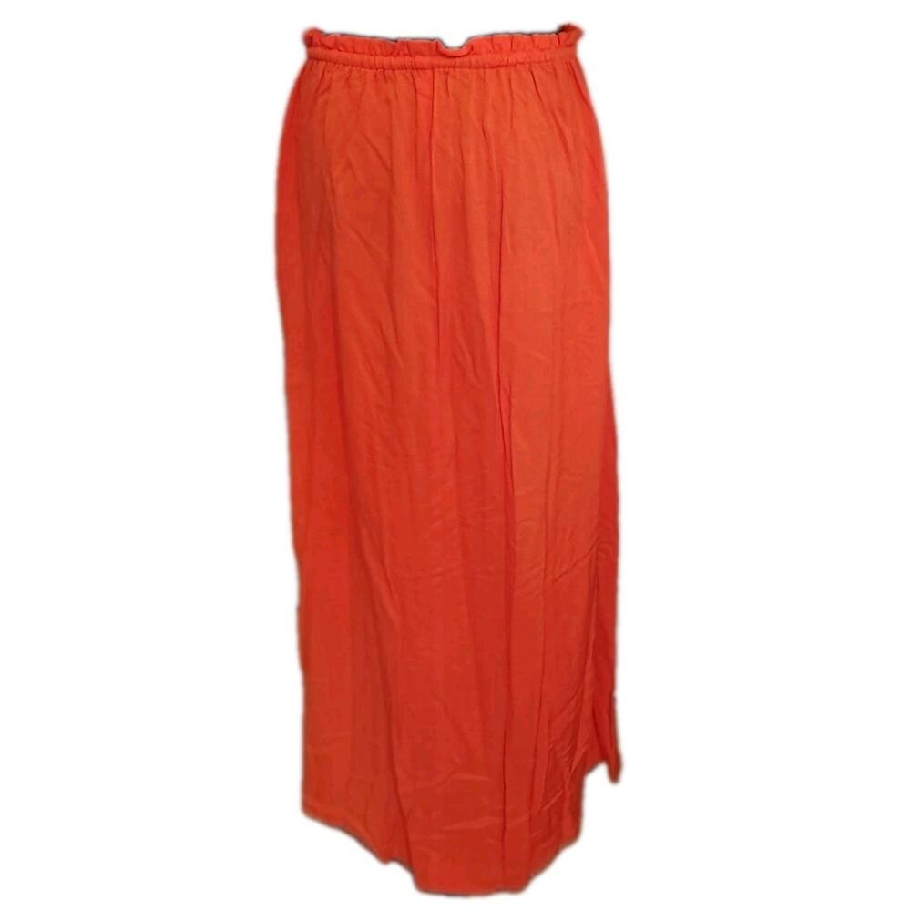 Sofia by Sofia Vergara Tangerine Orange Maxi Skirt Size S 100% Rayon Boho - Picture 4 of 10